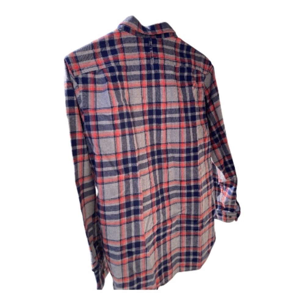 Banana Republic Shirt Flannel Plaid Cotton Long Sleeve Size Medium - Picture 3 of 9